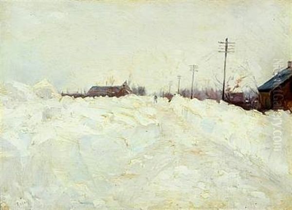 Winterscape With Large Snowdrifts - view 1