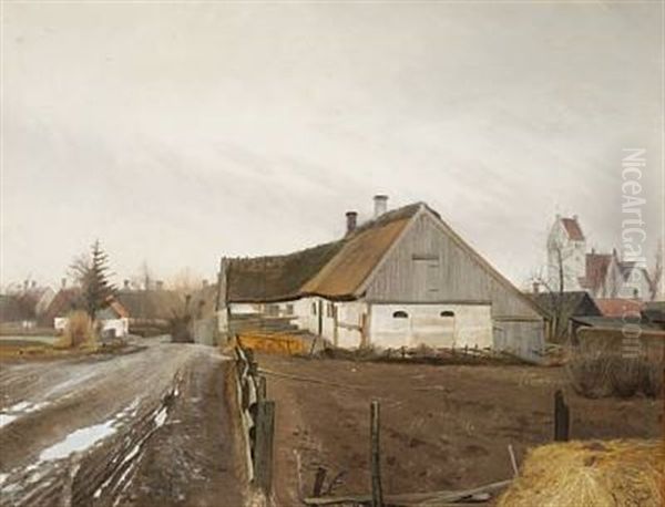 I Landsbyen Ved Vintertid - view 1