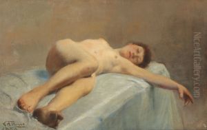 Ung Nogen Kvinde I Liggende Stilling by Laurits Andersen Ring