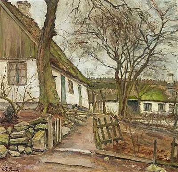 Uden For En Strataekt Gard, Tidligt Forar - view 1