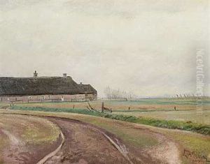 En Gammel Bondegard Ved Skaerbaek, Slesvig En Gammel Bondegard Ved Skaerbaek, Slesvig