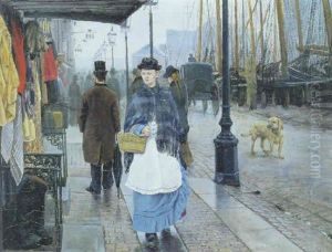 Gadeparti Fra Nyhavn. Venstre Side Set Fra Kongens Nytorv by Laurits Andersen Ring
