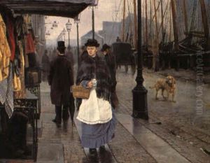Gadeparti Fra Nyhavn. Venstre Side Fra Kongens Nytorv by Laurits Andersen Ring
