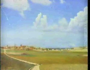 Tidligt Forar. Landsbyen Melby Ses Til Venstre. I Baggrundenkattegat by Laurits Andersen Ring