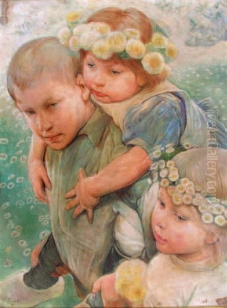 Les Enfants Au Jardin Au Printemps - view 1