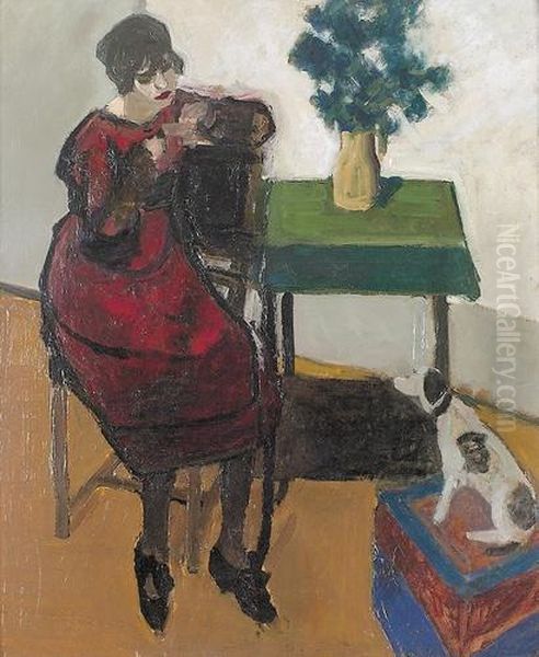 Femme Au Chien. - view 1