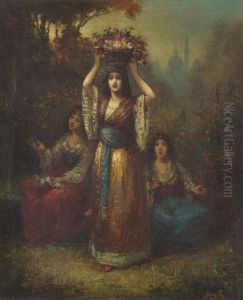 Trois Orientales Dans Un Jardin by Frederic Borgella