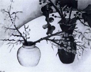 Still Life Of Vases With Berries