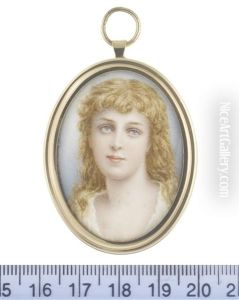 A Lady, Wearing White Dress, Her Blonde Hair Worn Loose About Her Shoulders A Lady, Wearing White Dress, Her Blonde Hair Worn Loose About Her Shoulders