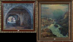Cote Rocheuse (+ Le Vieux Passage, Oil On Canvas, Smllr; 2 Works) by Lucien Rion