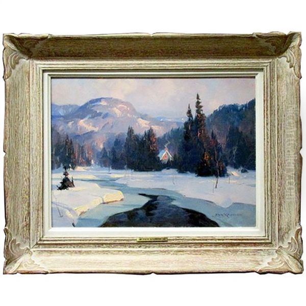 January Afternoon - Mulet River, Laurentians, P. Que by Eric John Benson Riordon