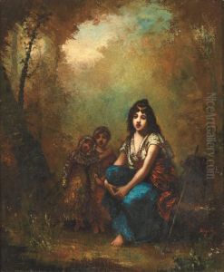 Famille Orientale Dans Un Sous-bois by Frederic Borgella