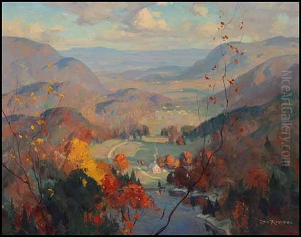 Autumn Afternoon From Mt. Mctaggart, Ste. Adele - view 1