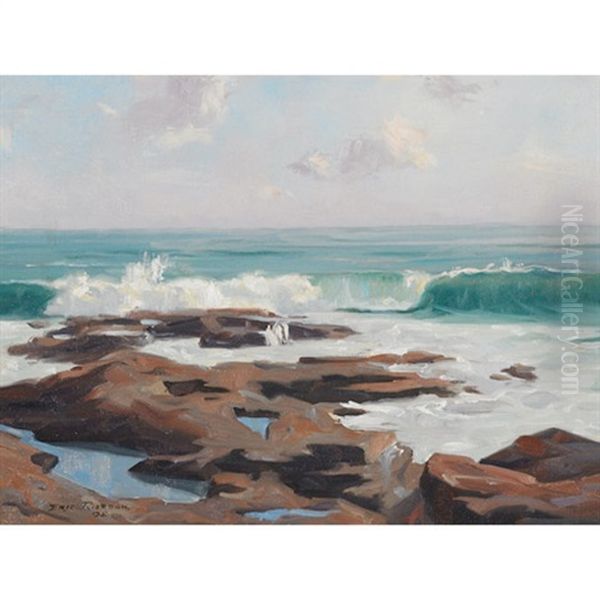 Breakers Off The Maine Coast, Proust Neck - view 1