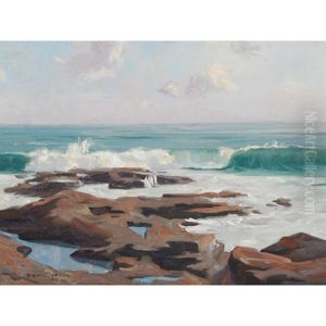 Breakers Off The Maine Coast, Proust Neck by Eric John Benson Riordon