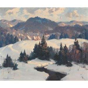 Approaching The Village, Winter by Eric John Benson Riordon