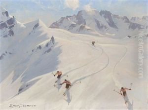 Alpine Descent, Switzerland by Eric John Benson Riordon