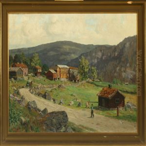 Landscape With Houses, Norway by Fredrik Borgen