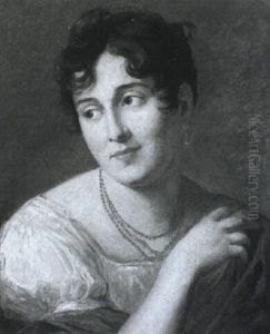 Portrait Of A Lady by Louis Edouard Rioult