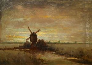 Landscape With Mill by Willem Cornelis Rip