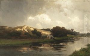 Approaching Shower In The Dunes Near Scheveningen