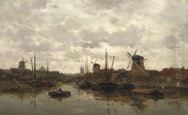 Binnenhaven Oude Maas, Moored Vessels On The Oude Maas, Rotterdam - view 1