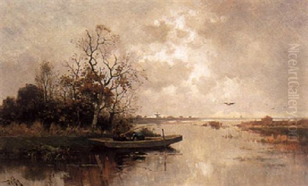 An Angler In A Polder Landscape - view 1