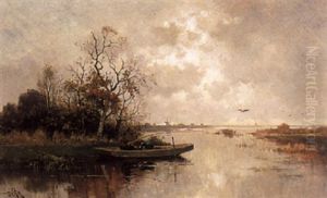 An Angler In A Polder Landscape
