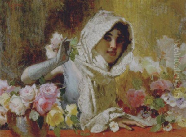 Giovane Donna Tra I Fiori - view 1