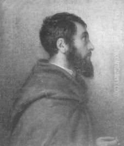 Profile Portrait Of A Friar by Edward Villiers Rippingille