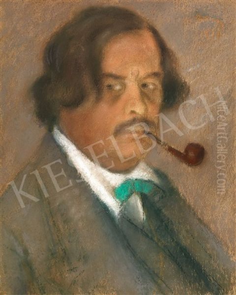 Self-portrait With A Pipe - view 1