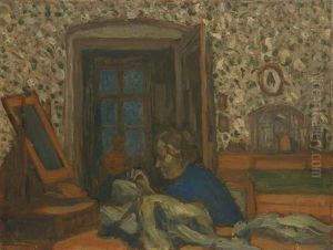 La Mere De L'artiste Cousant La Mere De L'artiste Cousant