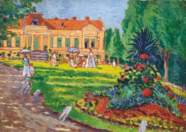Company In The Castle Grounds - view 1