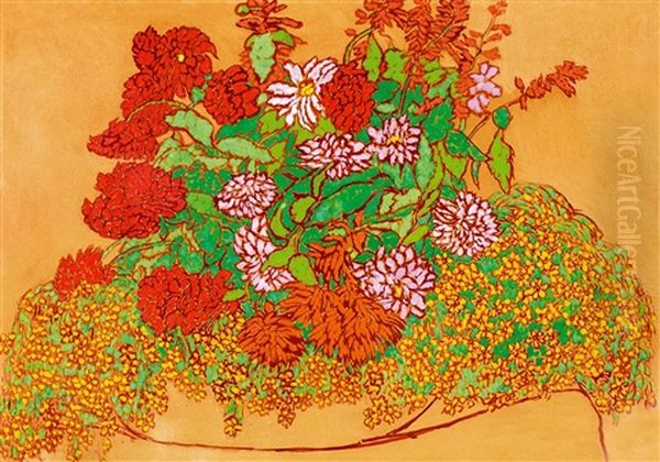 Stream Of Stylized Flowers, 1914 - view 1