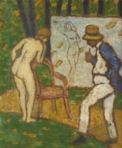 The Artist And His Model by Jozsef Rippl-Ronai