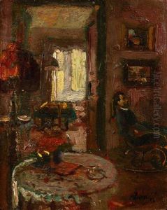 Scene D'interieur by Jozsef Rippl-Ronai
