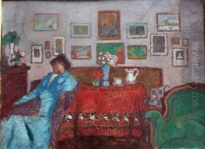 Scene D'interieur by Jozsef Rippl-Ronai