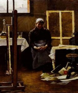 La Pose A L'atelier by Jozsef Rippl-Ronai