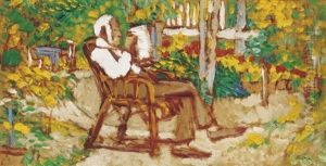 Piacsek Bacsi Ujsagot Olvas (uncle Piacsek Reading A Newspaper)