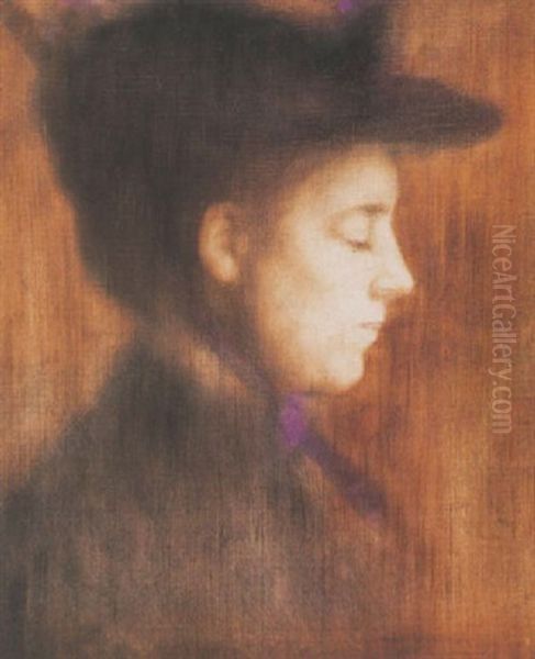Parizsi No Lila Sallal (woman In Paris With Purple Scarf) - view 1