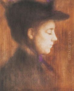 Parizsi No Lila Sallal (woman In Paris With Purple Scarf)
