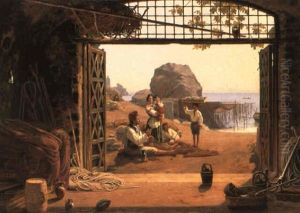 En Neapolitansk Fiskerfamilie by Martinus Rirbye