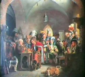 En Krostue I Middelalderen, Motivet Taget Fra Walter Scotts: Den Gamle Gravmand