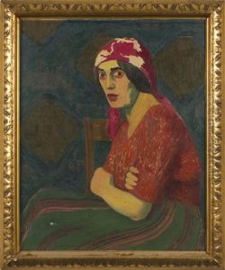 Woman With Scarf by Juho Rissanen