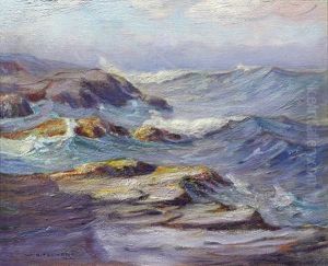Crashing Waves On Rocks