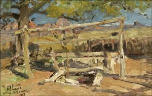 Old Favian Well - Tucson, Arizona by William Frederick Ritschel