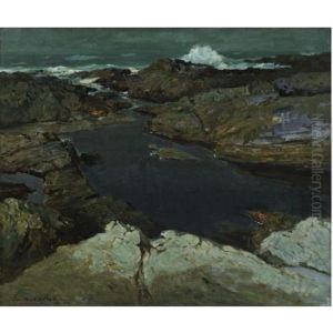 Tidal Pool, Carmel (seascape) by William Frederick Ritschel