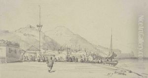 Macao - Three Sketches by Auguste Borget