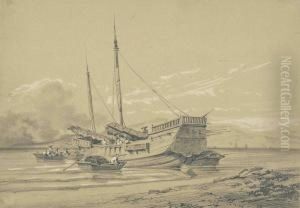 'entre Chi-noy Et Canton' by Auguste Borget