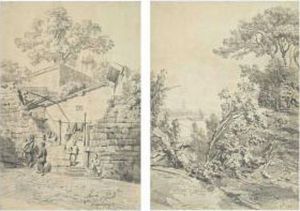 'macao Eglise De Lazarus'; 'de Canton Et Macao' by Auguste Borget